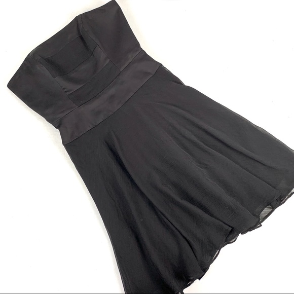 Max & Cleo Dresses & Skirts - Max & Cleo strapless black chiffon minidress, sz 4